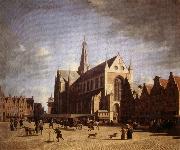 Gerrit Bakhuizen Great Market in Haarlem painting